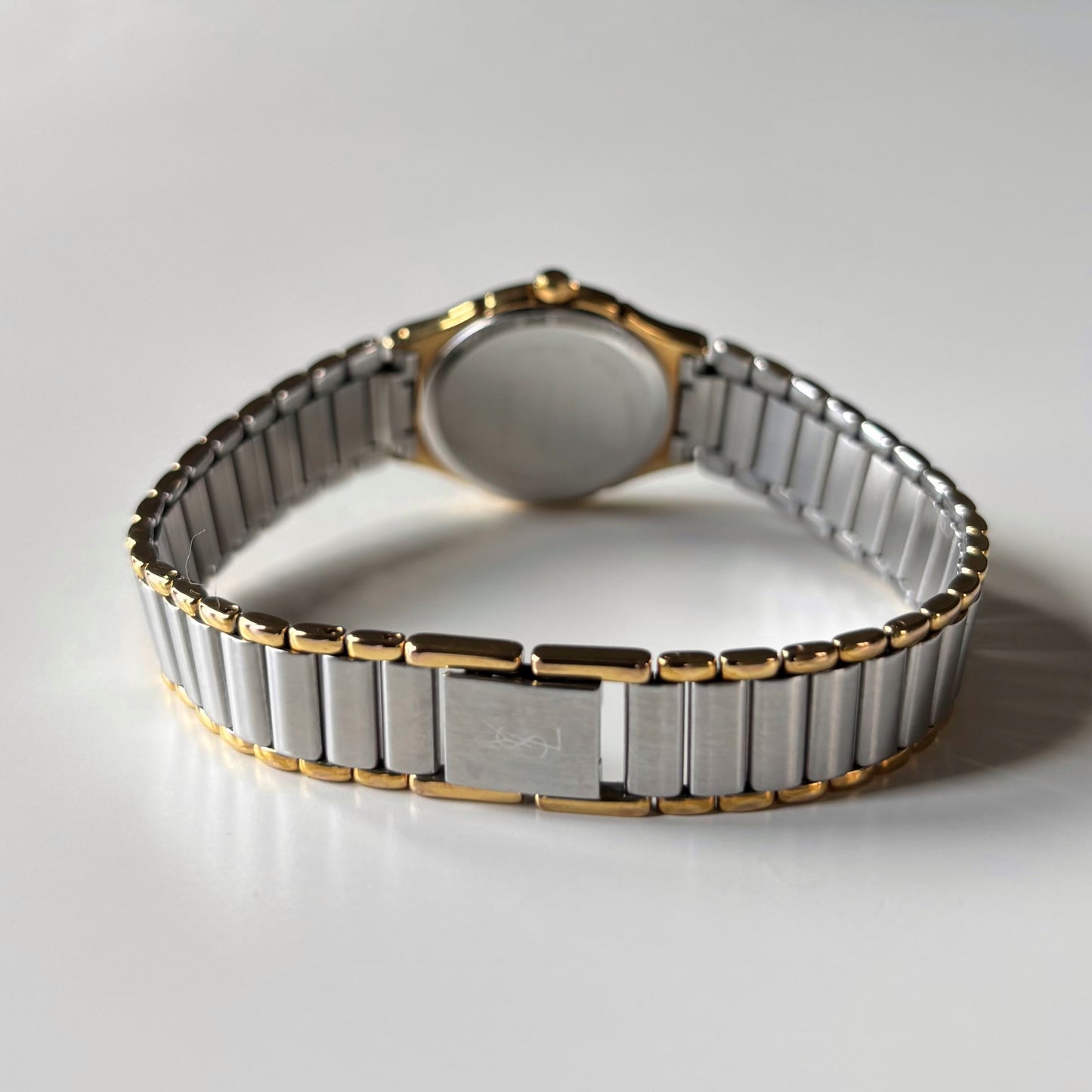 Yves Saint Laurent 1990s Round Dial Two Tone Watch