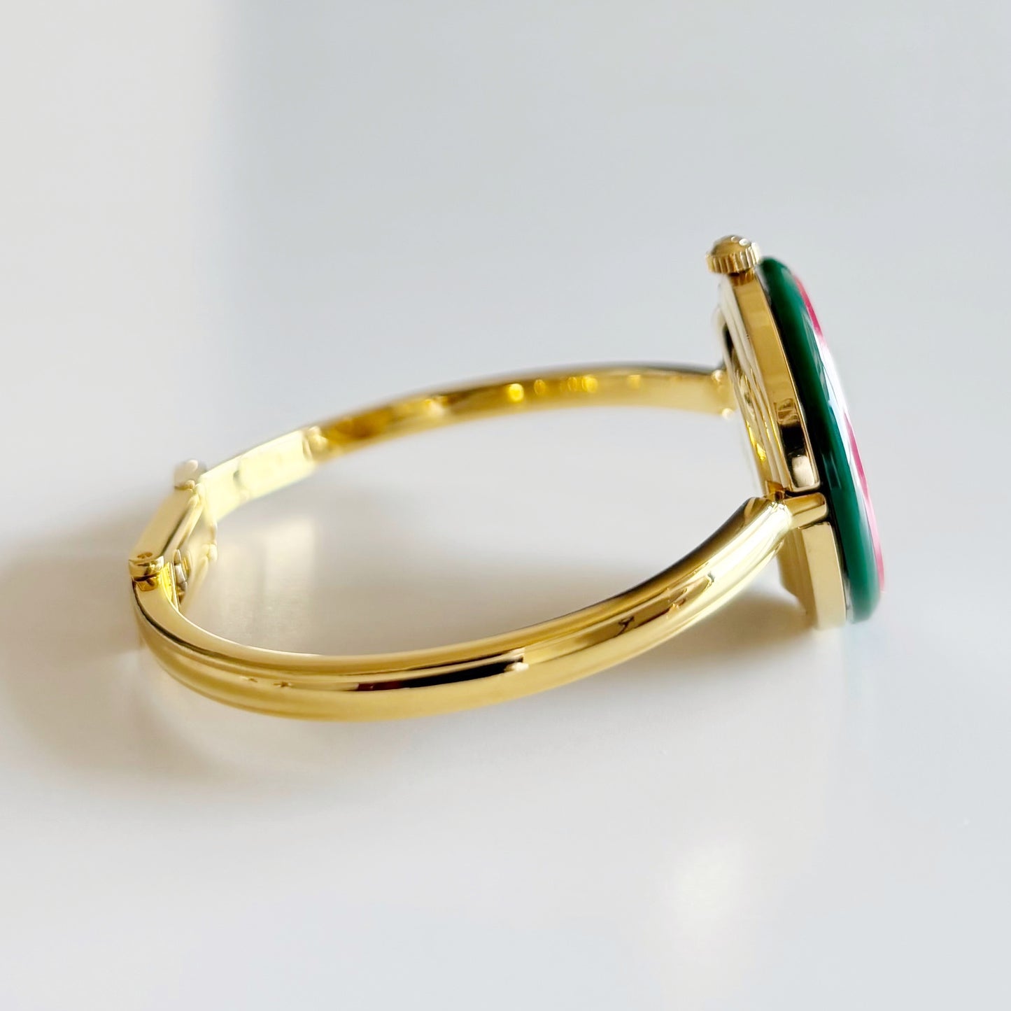 Gucci 1990s Interchangeable Bezel Gold Plated Watch with 12 bezels, case (Small)