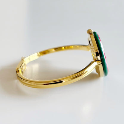 Gucci 1990s Interchangeable Bezel Gold Plated Watch with 12 bezels, case (Small)