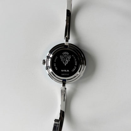 Gucci 1990s Interchangeable Bezel Stainless steel Bangle Watch with 12 bezels, case (Small)
