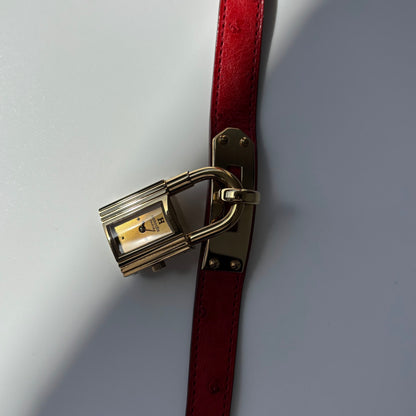 Hermes 1990s Kelly Gold Plated Watch