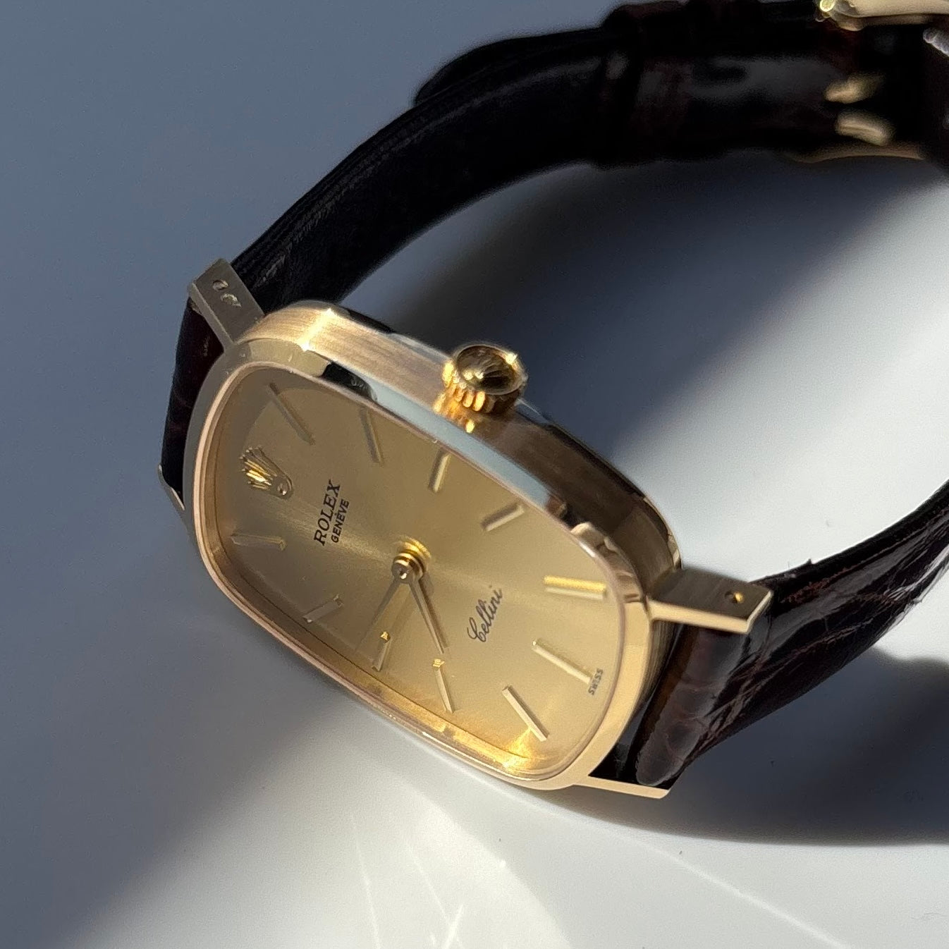 Rolex 1975 Cellini 18K Case Manual Wind Watch