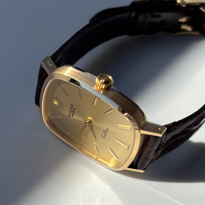 Rolex 1975 Cellini 18K Case Manual Wind Watch