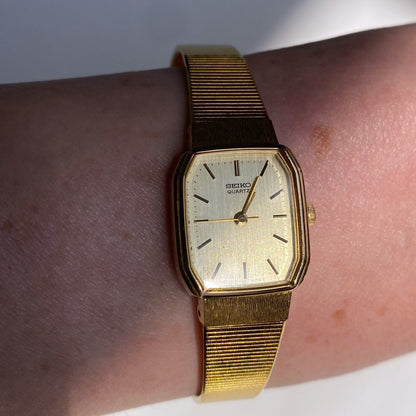 Vintage Seiko Rectangular Gold Plated Watch