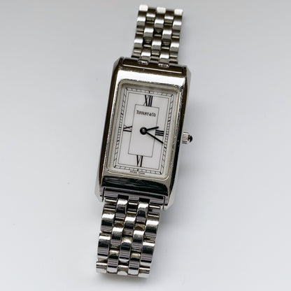 Tiffany Early 2000s Tank Stainless steel Watch