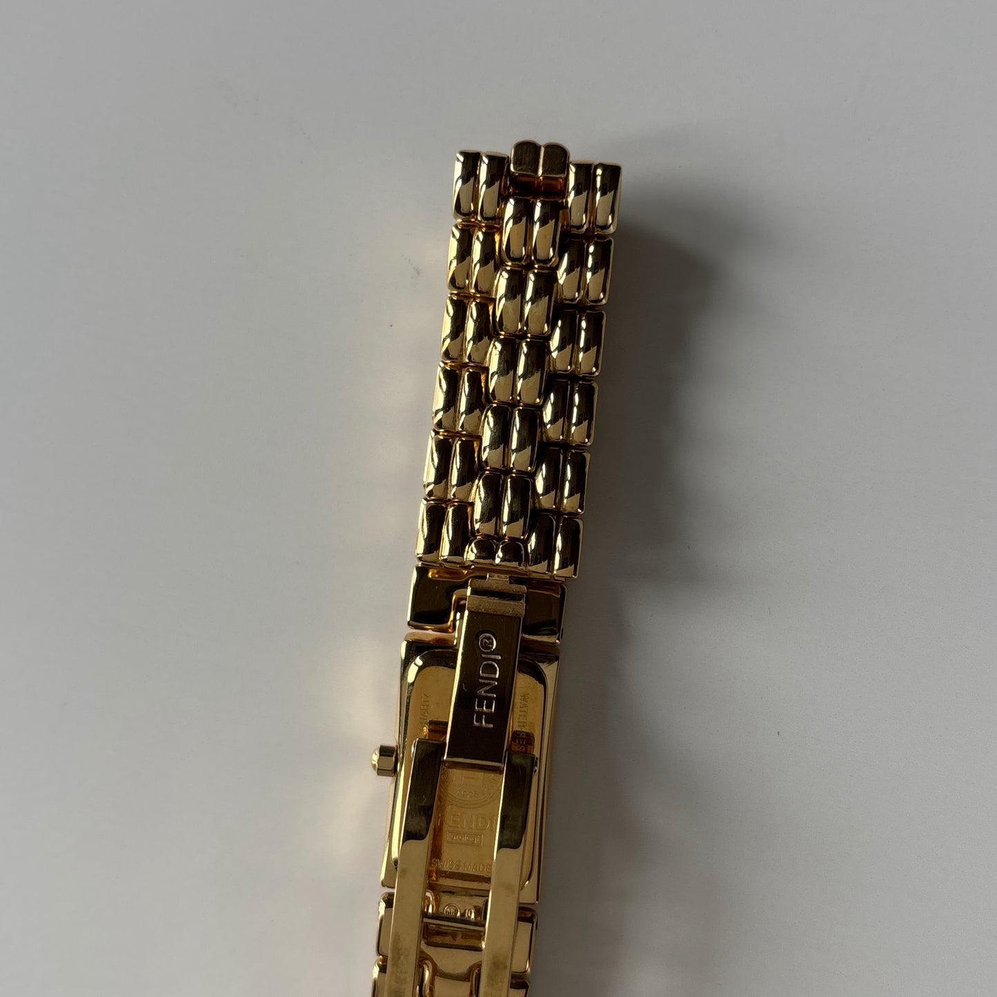 Fendi 1990s Gold Dial Gold Plated Watch