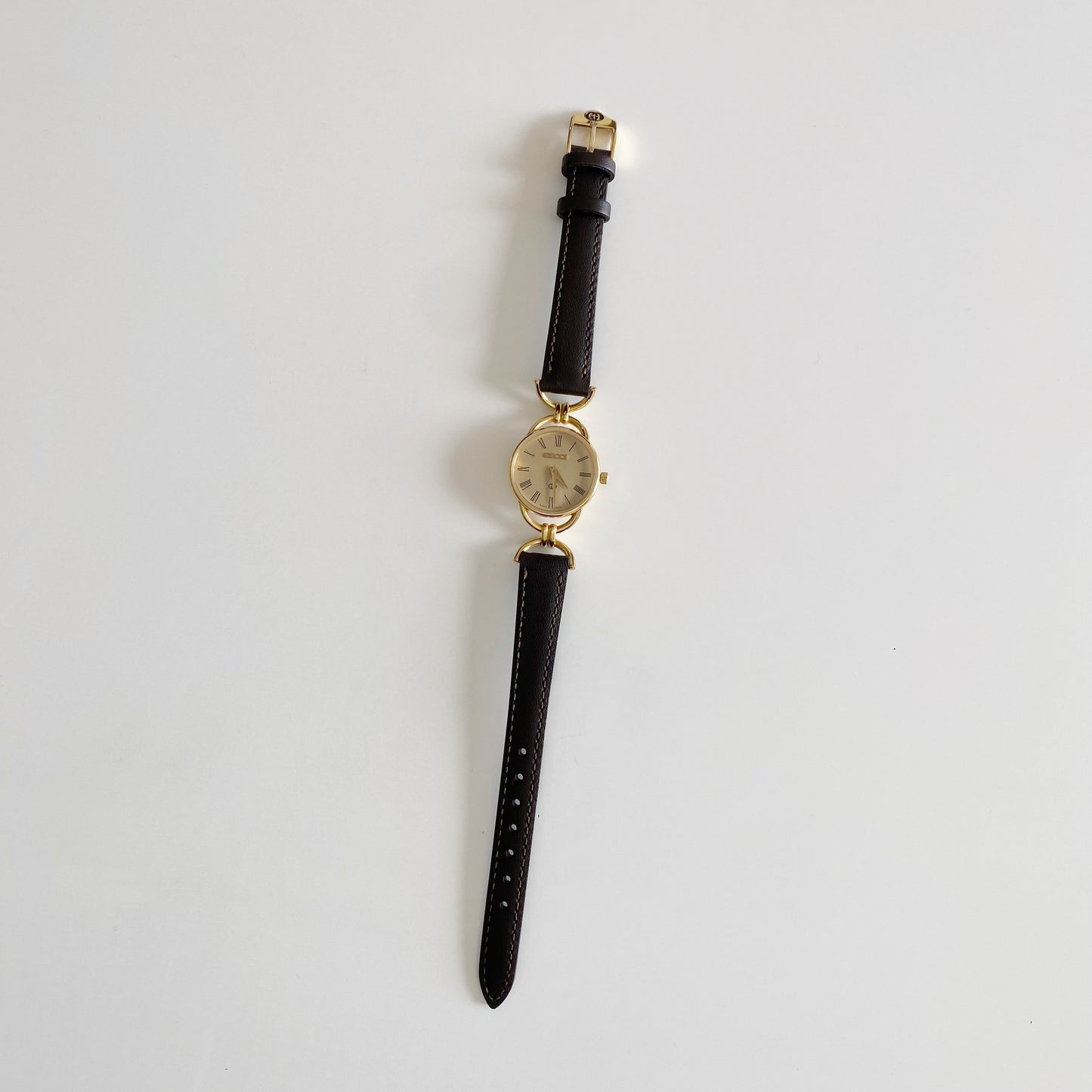 Gucci 1990s Gold Plated Horsebit Watch