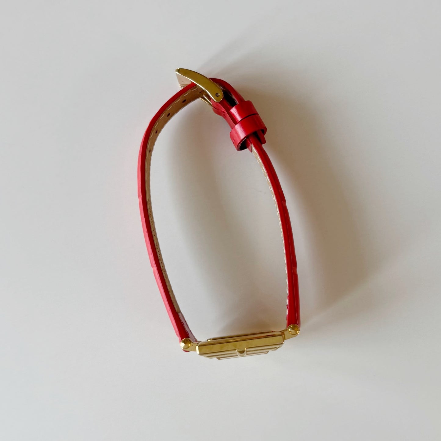 Yves Saint Laurent 1990s Square Dial Gold Plated Watch