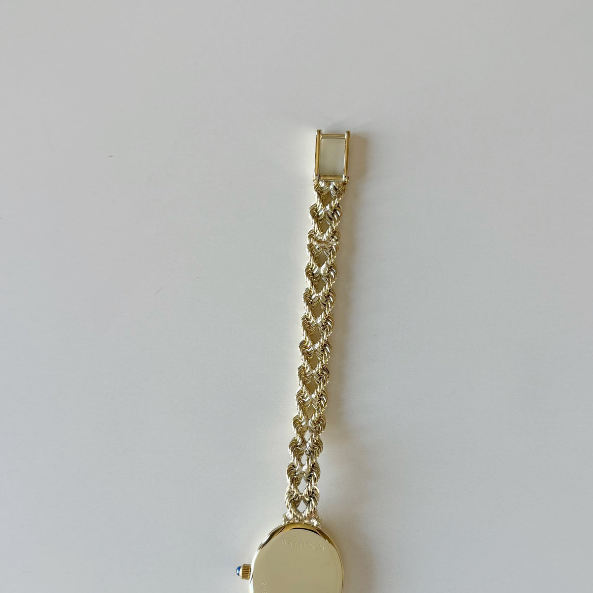 Tiffany 1990s 14K Oval Dial Cocktail Watch