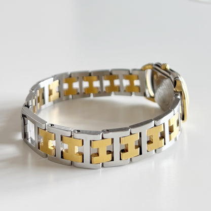 Hermes 1990s Rallye Two Tone Watch