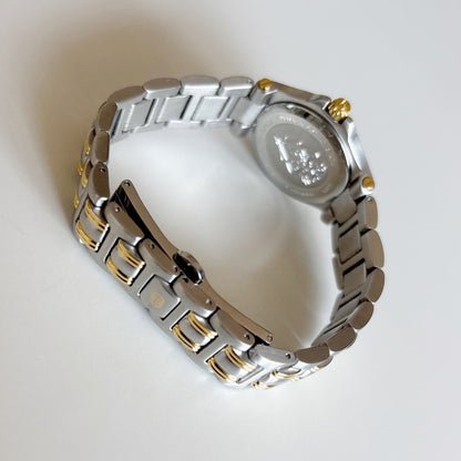 Gucci 1990s Date Gold Plated Two Tone Watch