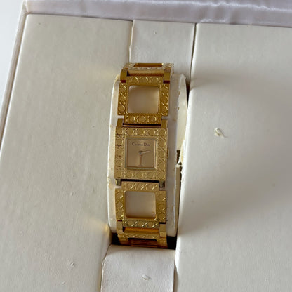 Dior Early 2000s La Parisienne Gold Plated Watch