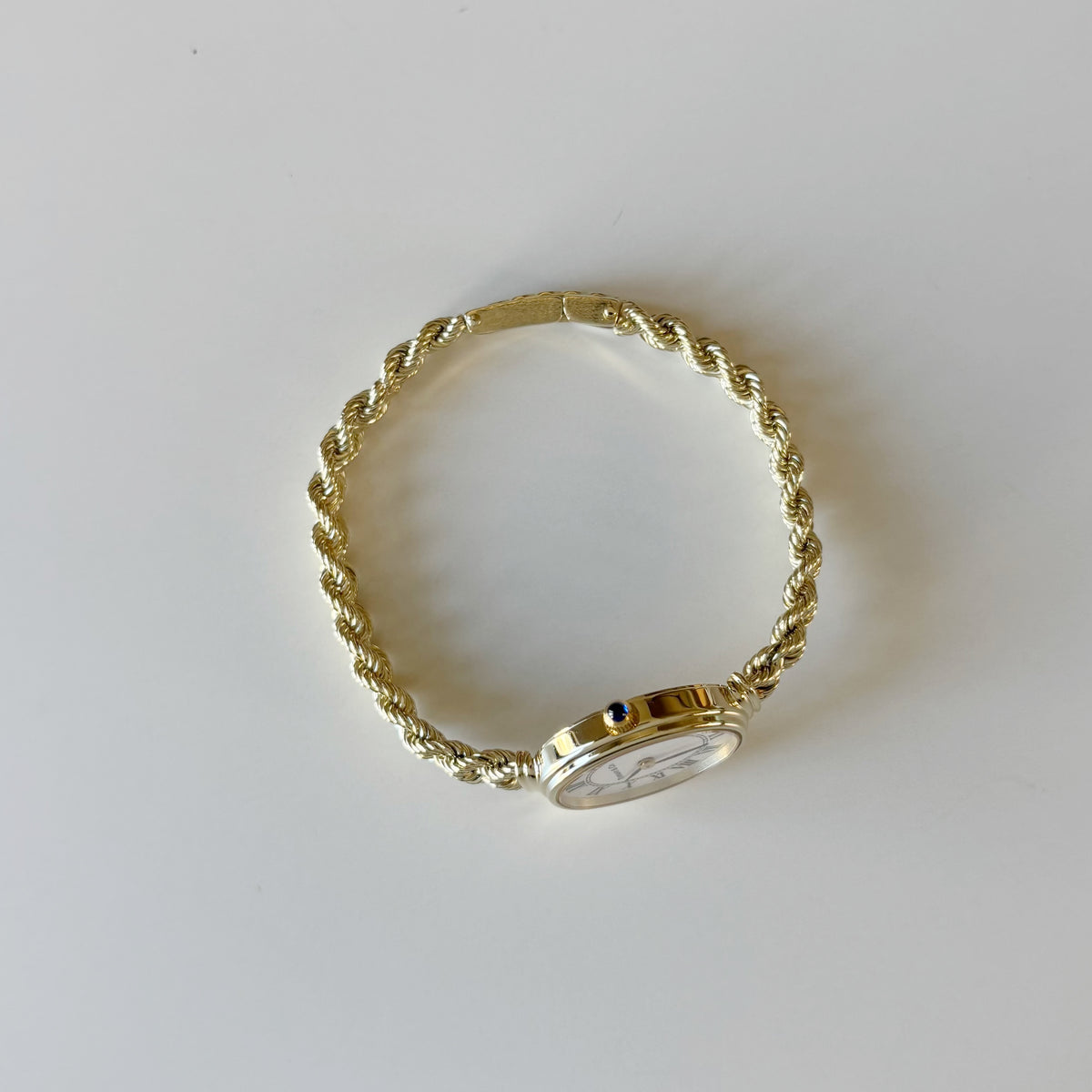 Tiffany 1990s 14K Oval Dial Cocktail Watch