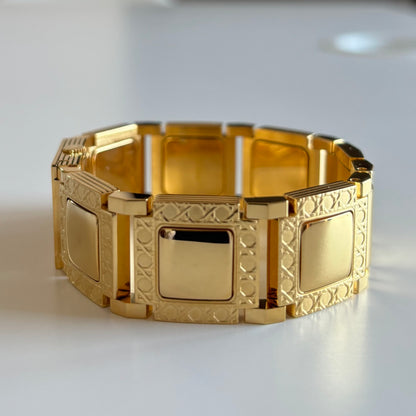 Dior 1990s La Parisienne Interchangeable Strap Gold Plated Watch