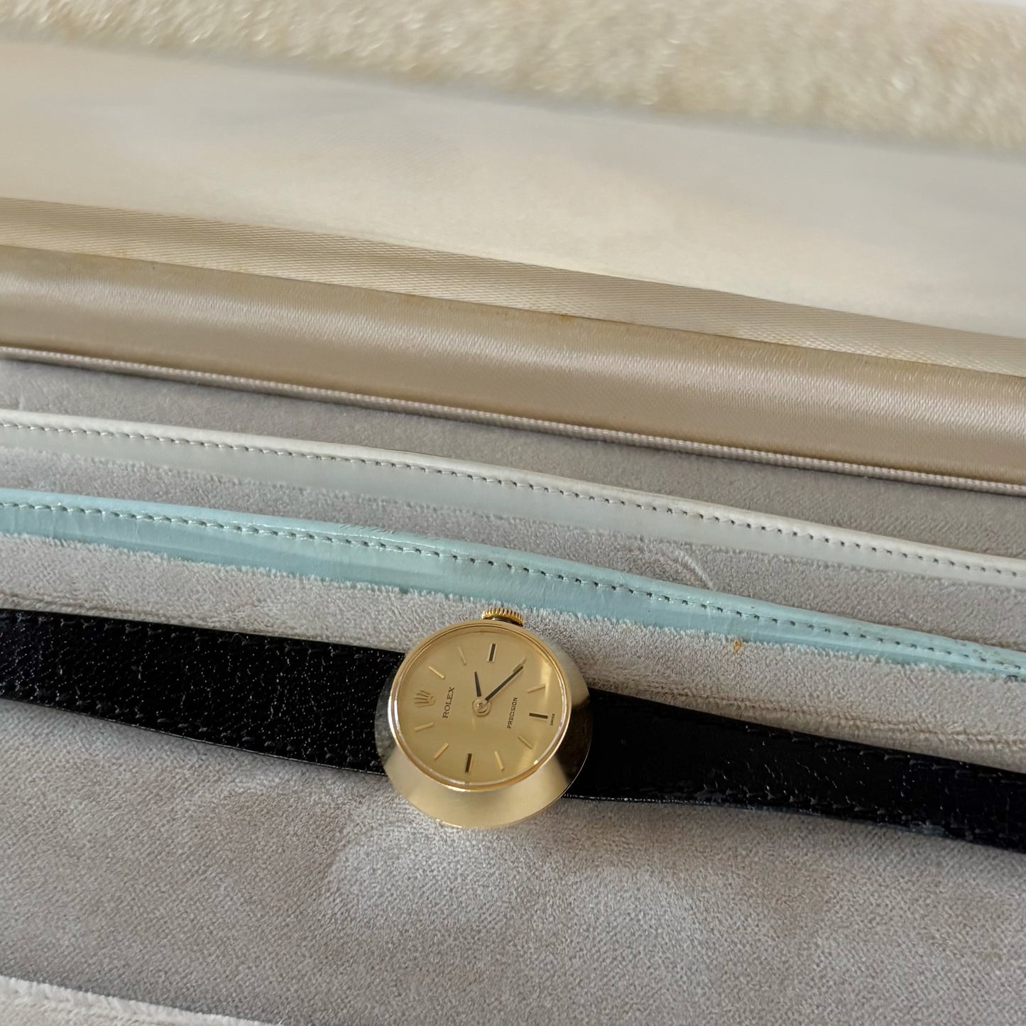 Rolex 1972 Chameleon Precision 18K Gold Case Interchangeable Strap Manual Wind Watch with straps, case
