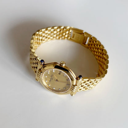 Dior 1990s Octagon Dial Gold Plated Watch