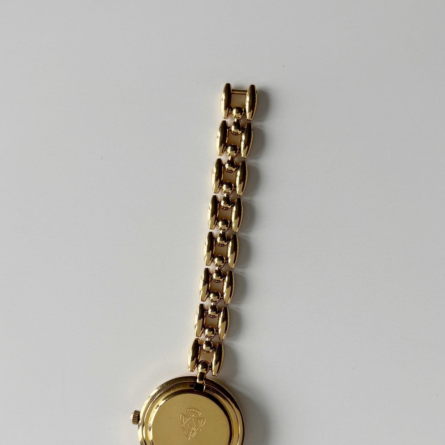 Gucci 1990s Interchangeable Bezel Gold Plated Rice Chain Watch with 6 bezels, case (160mm)