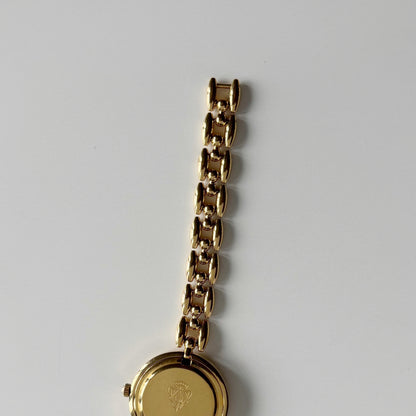 Gucci 1990s Interchangeable Bezel Gold Plated Rice Chain Watch with 6 bezels, case (160mm)