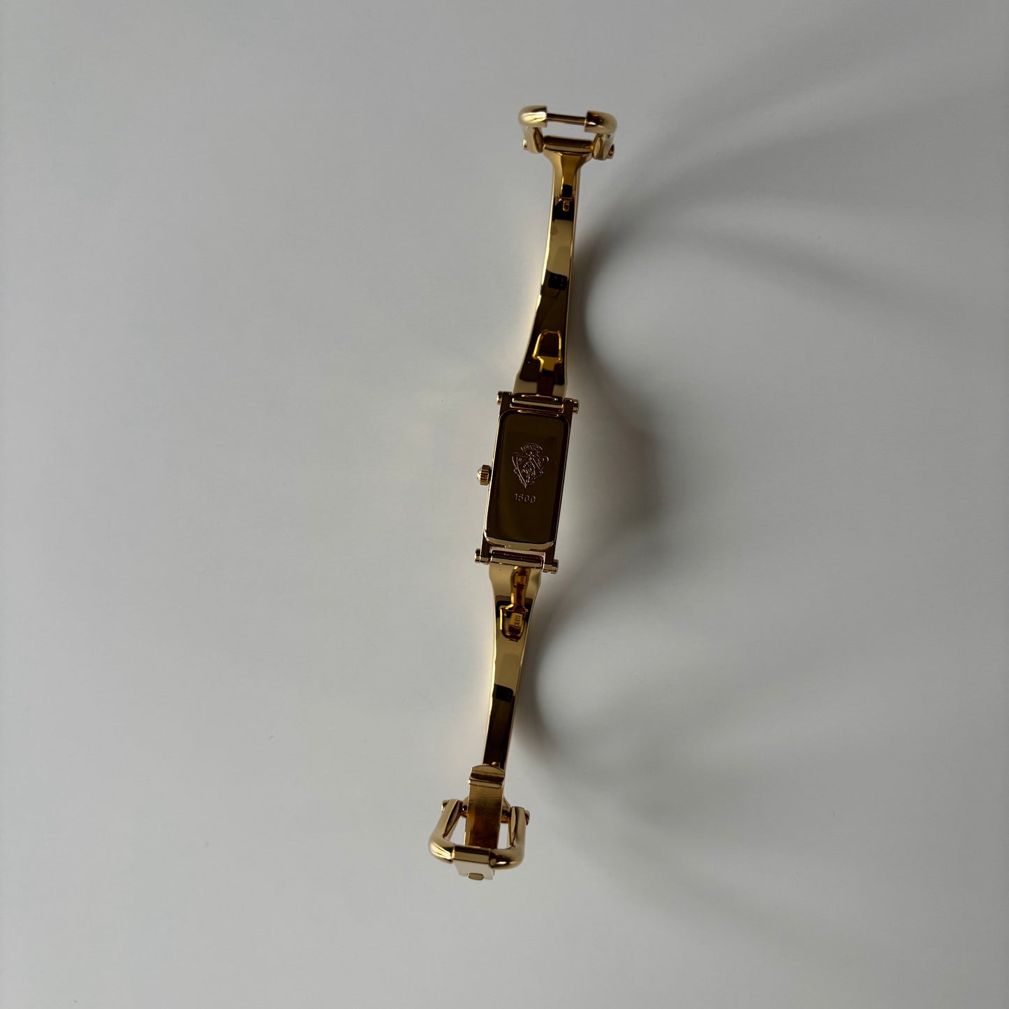 Gucci 1990s Seashell Dial Gold Plated Bangle Watch