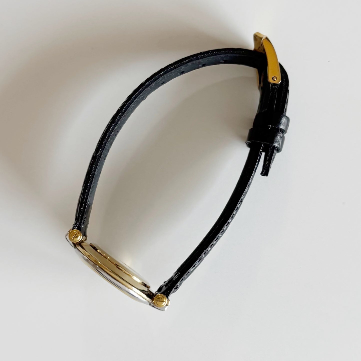 Gucci 1990s Round Dial Two Tone Watch