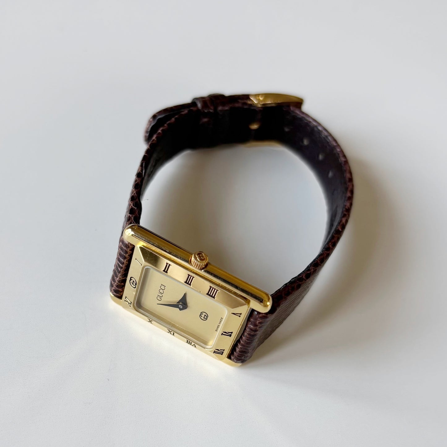 Gucci 1990s Tank Gold Plated Watch
