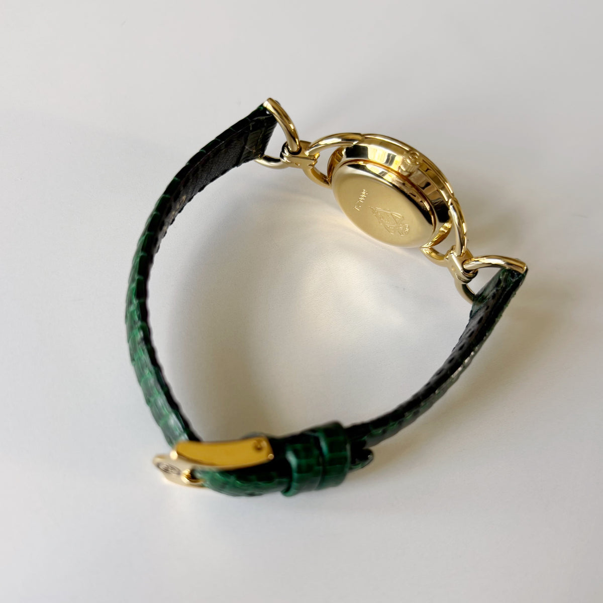 Gucci 1990s Seashell Dial Horsebit Watch