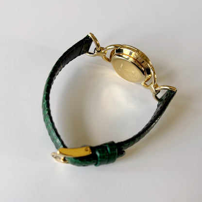Gucci 1990s Seashell Dial Horsebit Watch
