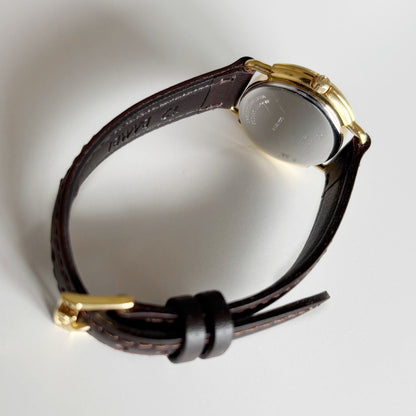 Dior 1990s Seashell Dial Gold Plated Watch