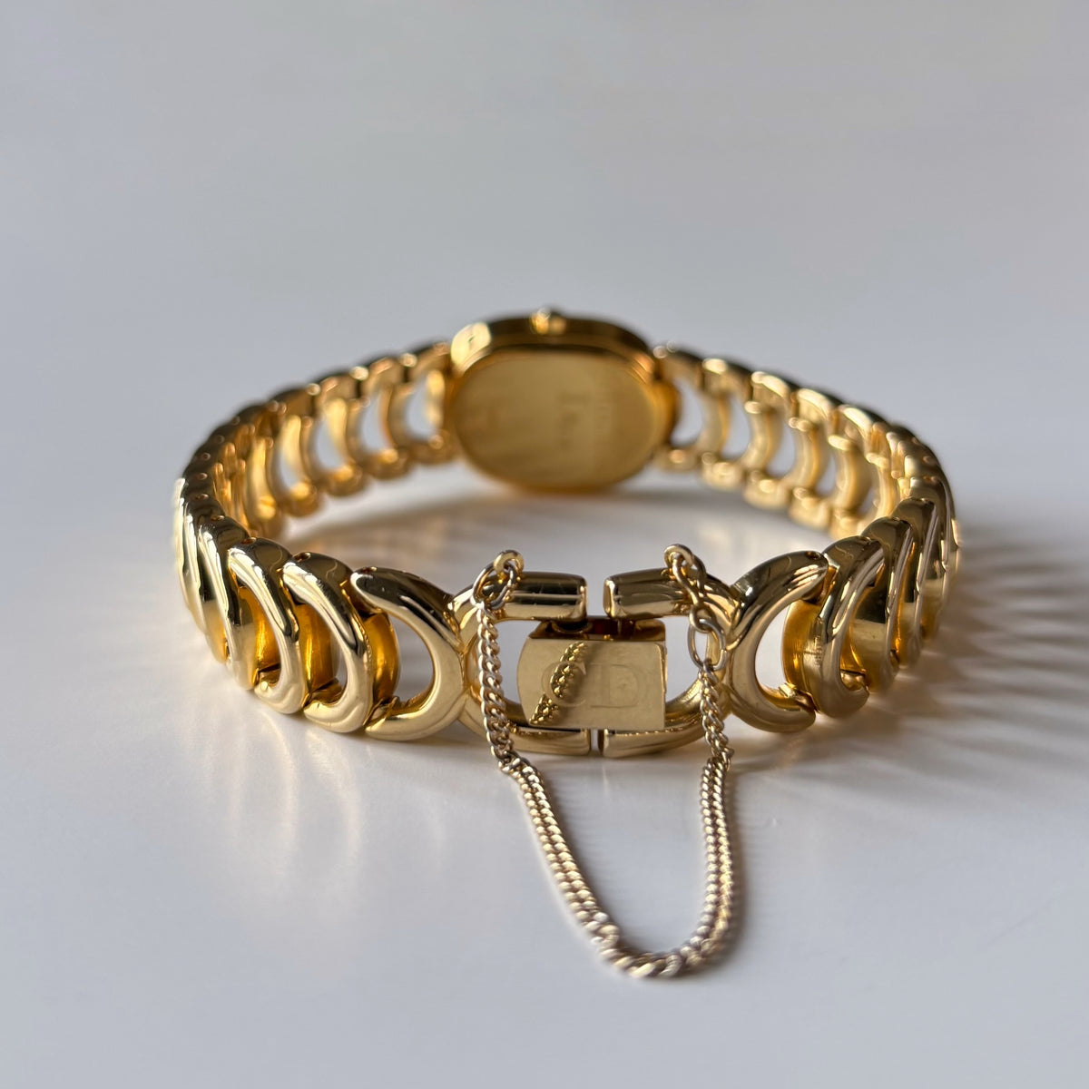 Dior 1990s Oval Dial Gold Plated Watch