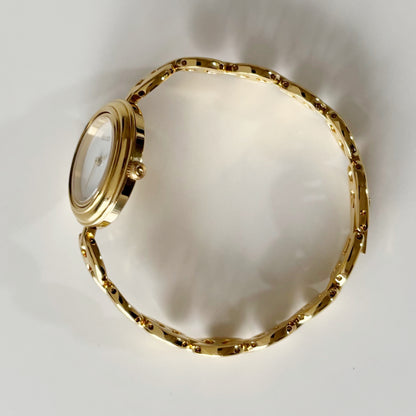 Gucci 1990s Interchangeable Bezel Gold Plated Watch with 6 bezels, case (165mm)