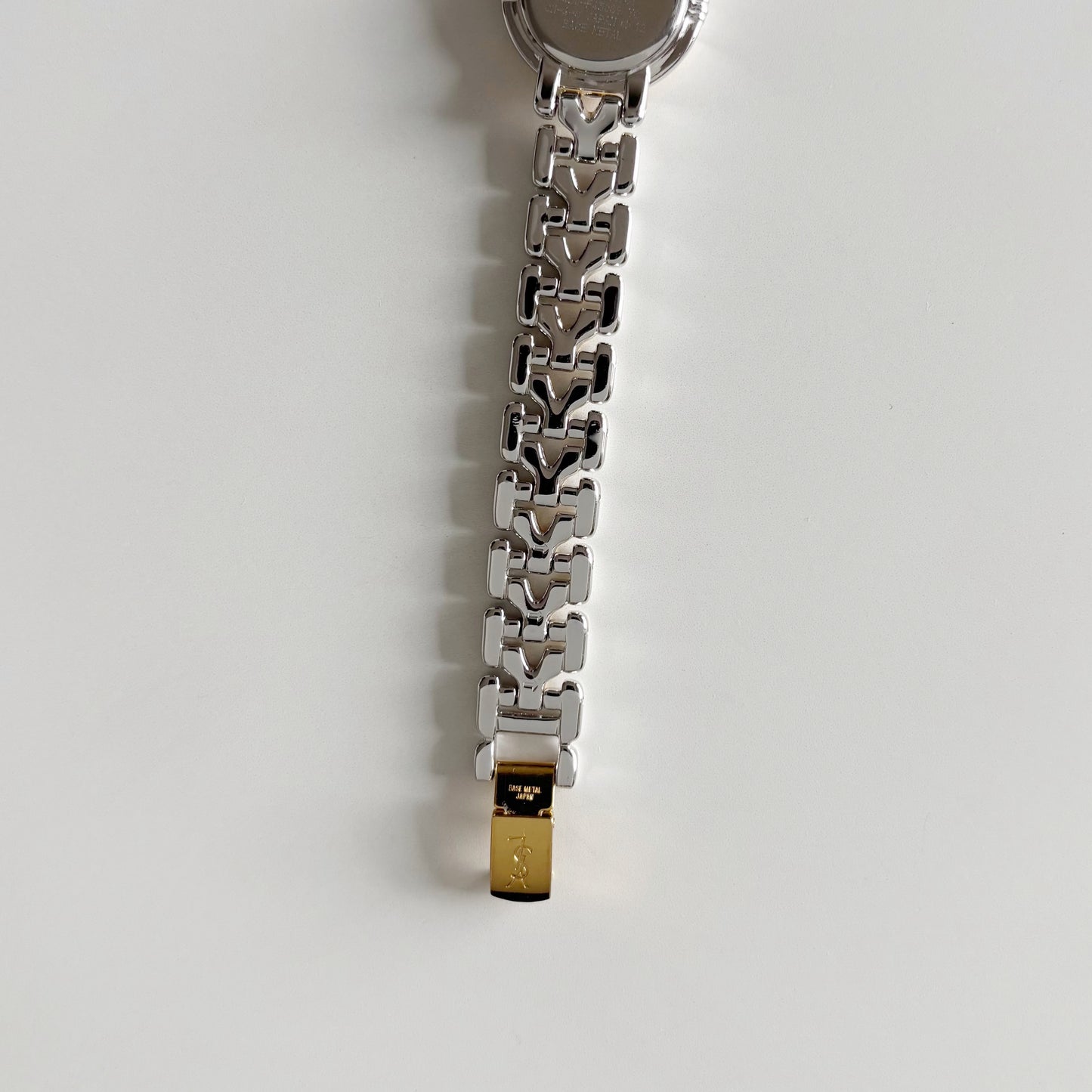 Yves Saint Laurent 1990s Round Dial Two Tone Watch