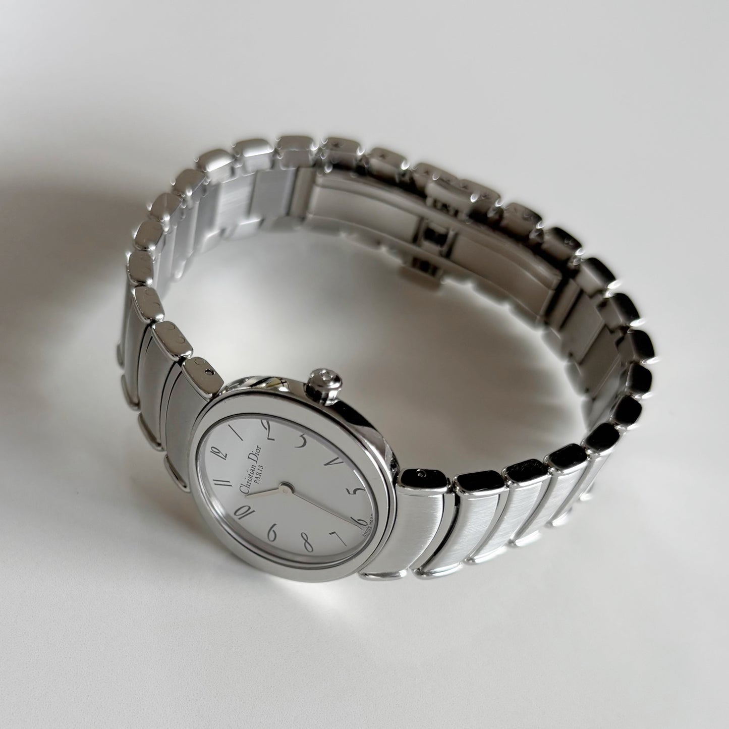 Dior 1990s Oval Dial Stainless steel Watch