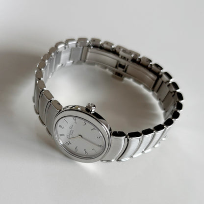 Dior 1990s Oval Dial Stainless steel Watch