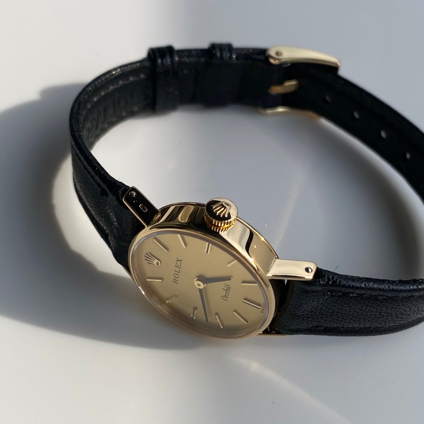 Rolex 1975 Orchid 18K Case Manual Wind Watch
