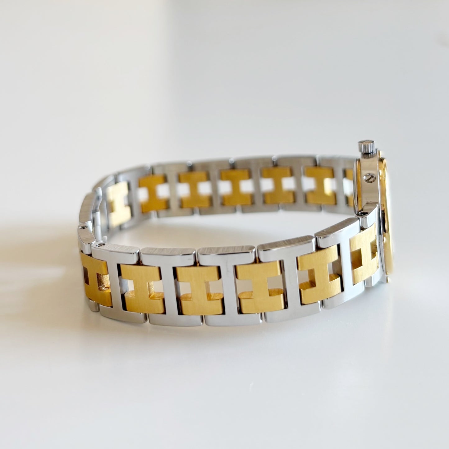 Hermes 1990s Clipper Two Tone Watch