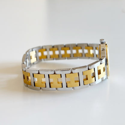 Hermes 1990s Clipper Two Tone Watch