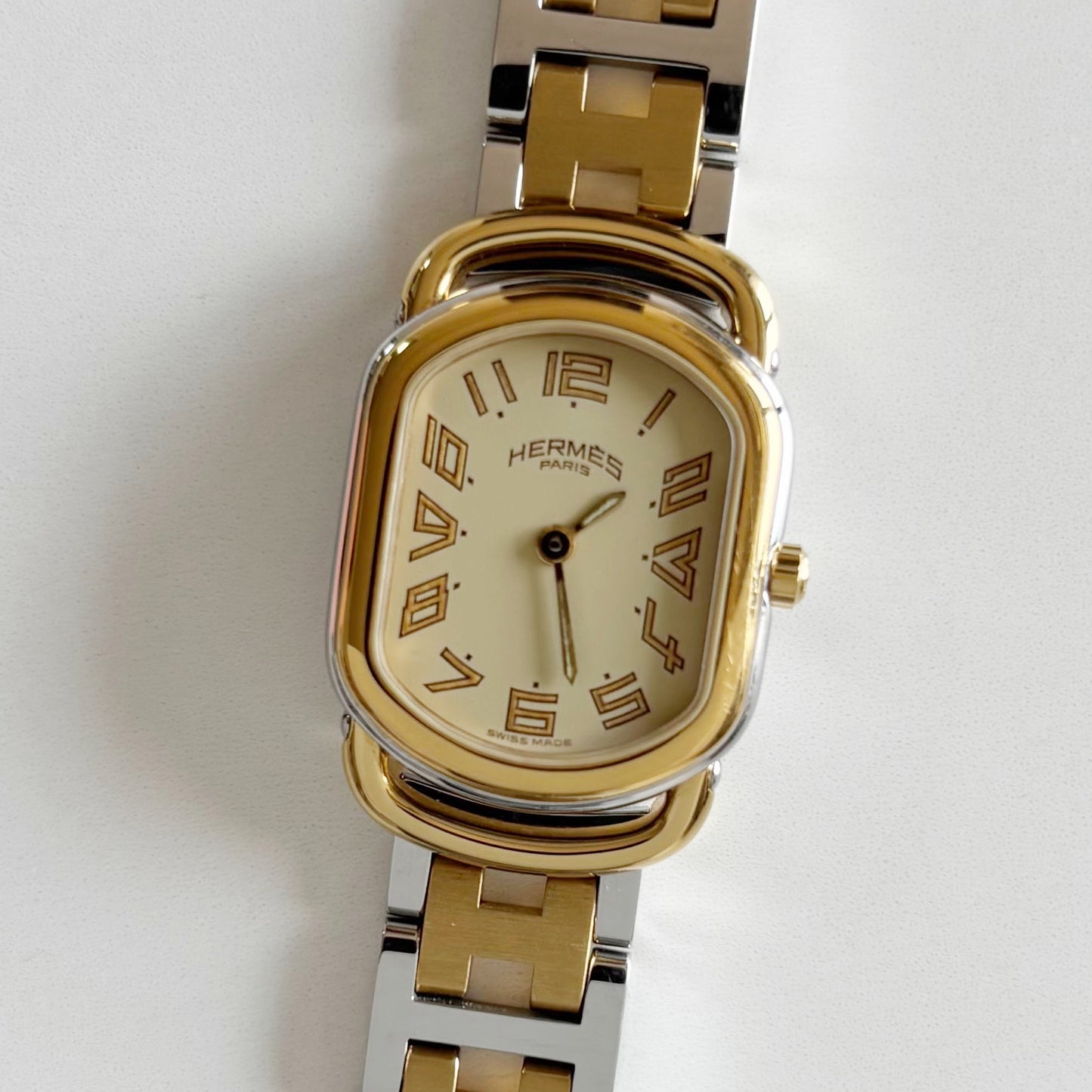 Hermes 1990s Rallye Two Tone Watch