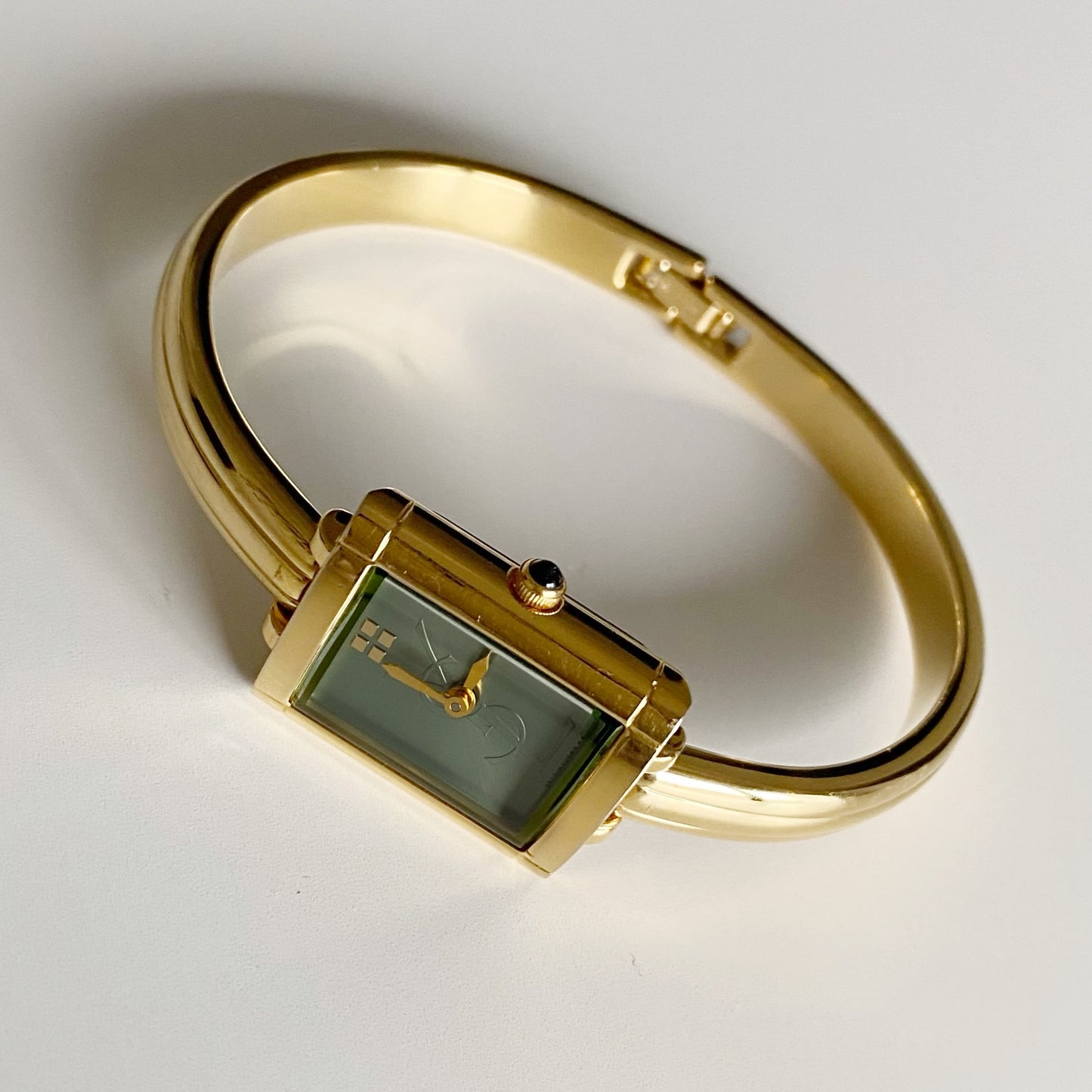 Yves Saint Laurent 1990s Gold Plated Bangle Watch