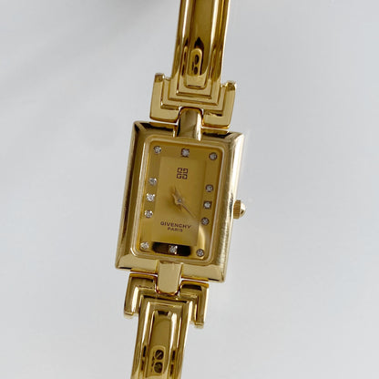 Givenchy 1990s Gold Plated Bangle Watch