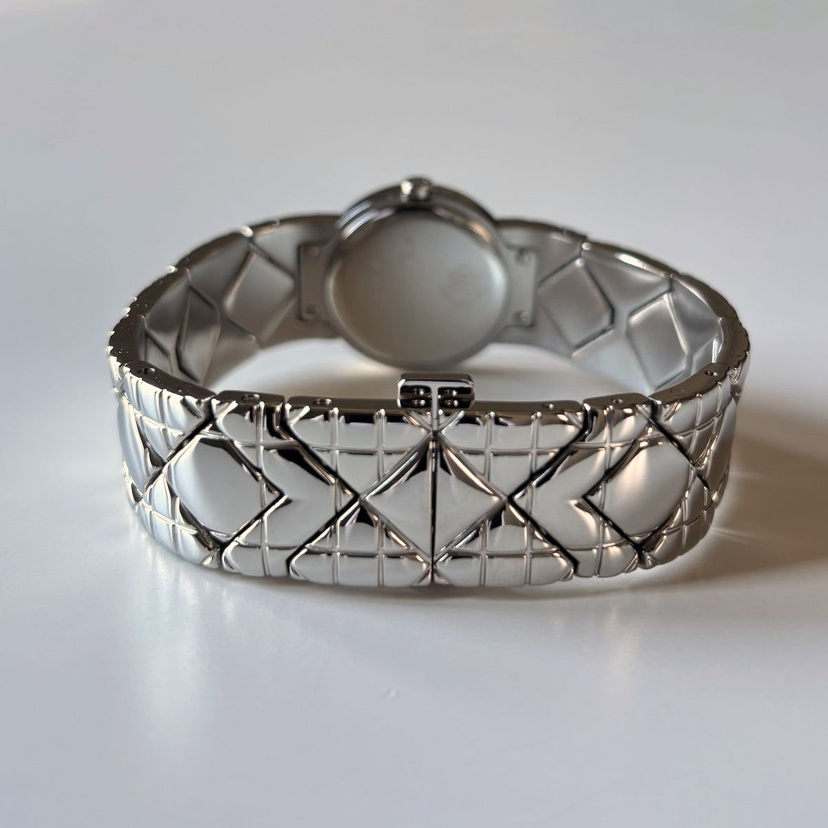 Dior 1990s Seashell Round Dial Stainless Steel Watch