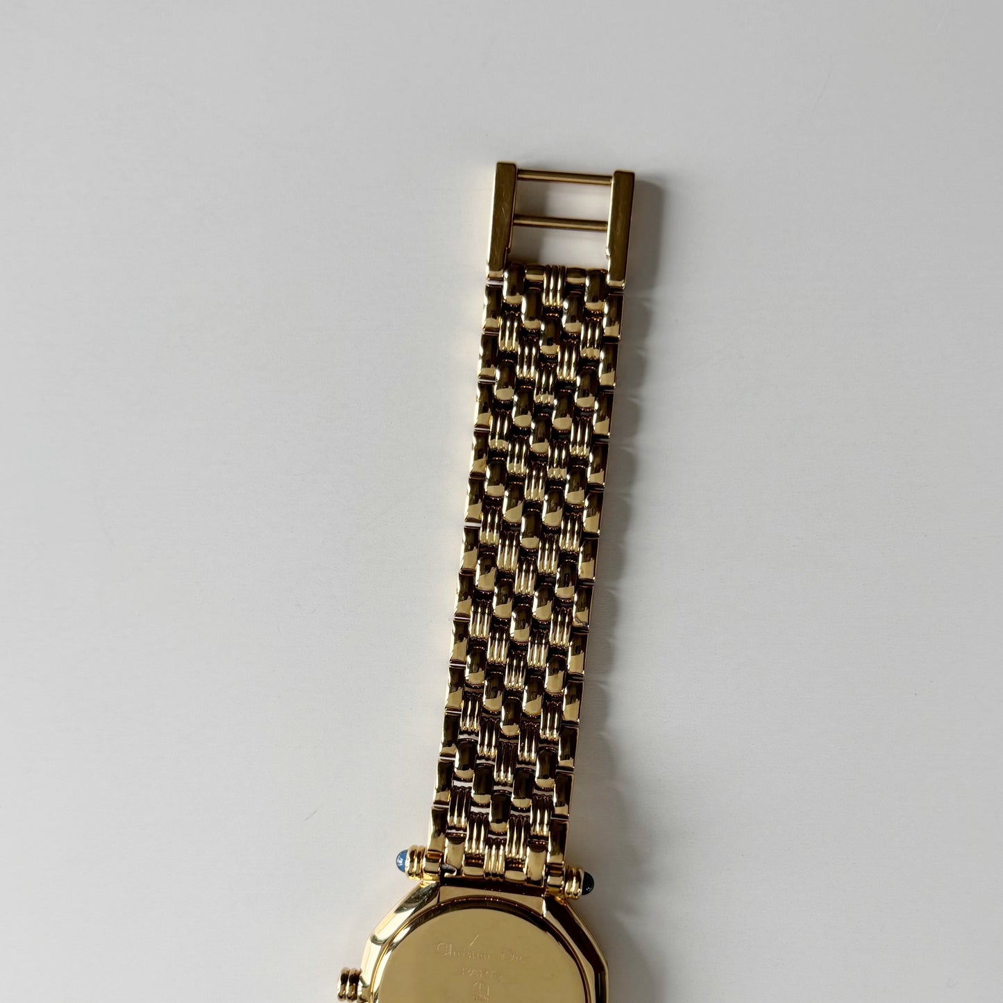 Dior 1990s Octagon Dial Gold Plated Watch