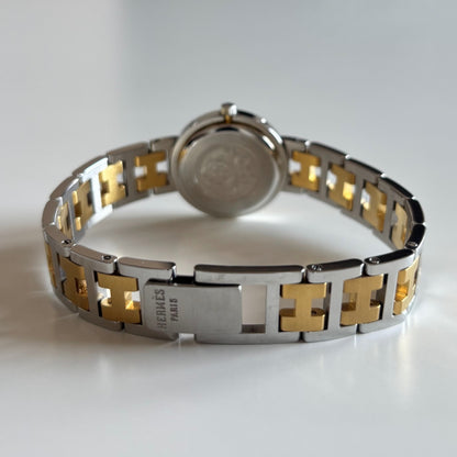 Hermes 1990s Clipper Two Tone Watch