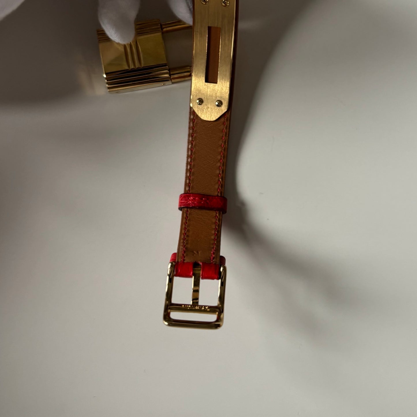 Hermes 1990s Kelly Gold Plated Watch