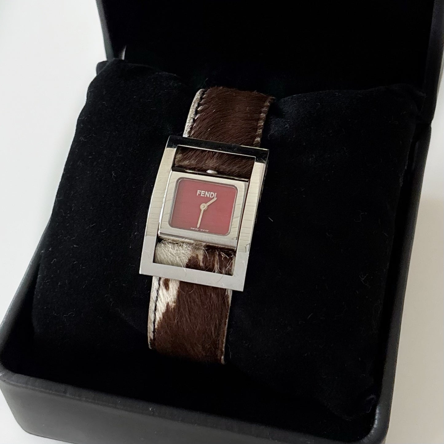 Fendi 1990s Gyro Rotating Face Pony Hair Watch