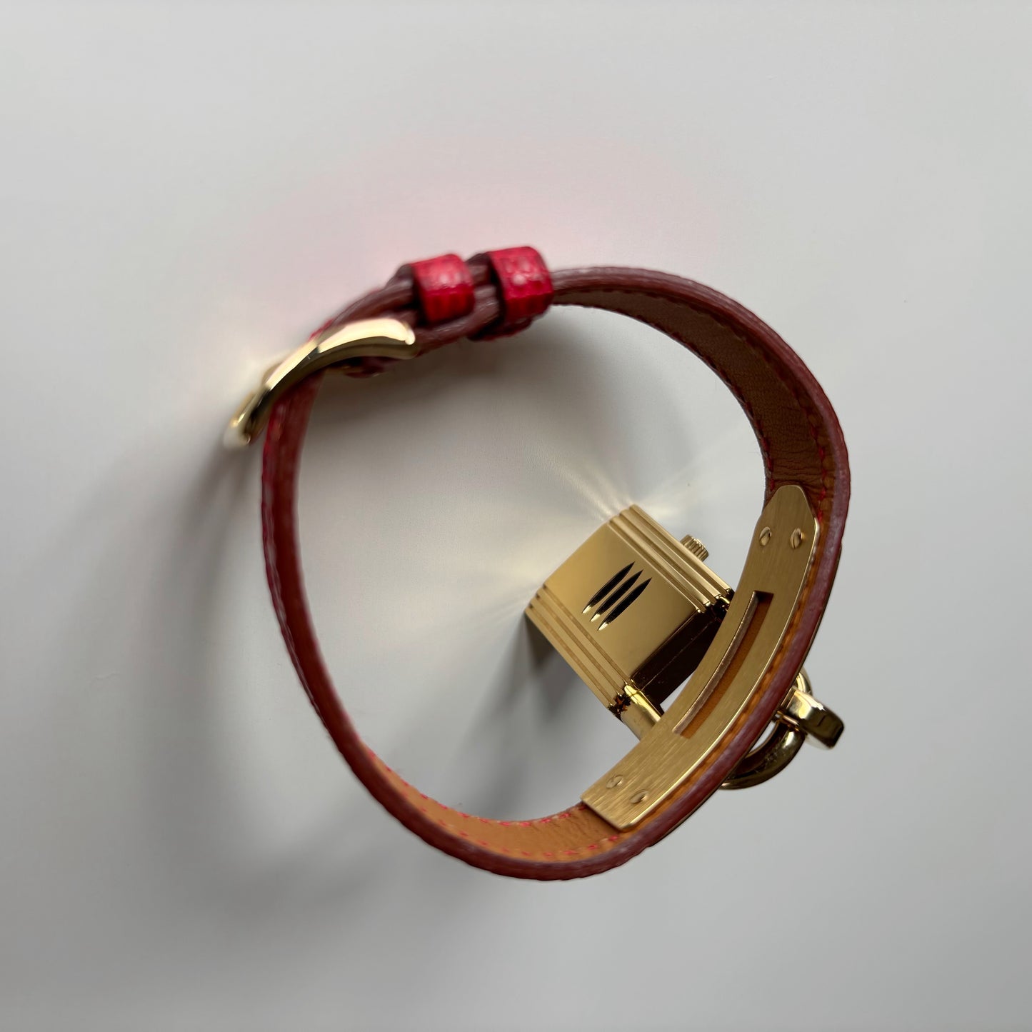 Hermes 1990s Kelly Red Watch