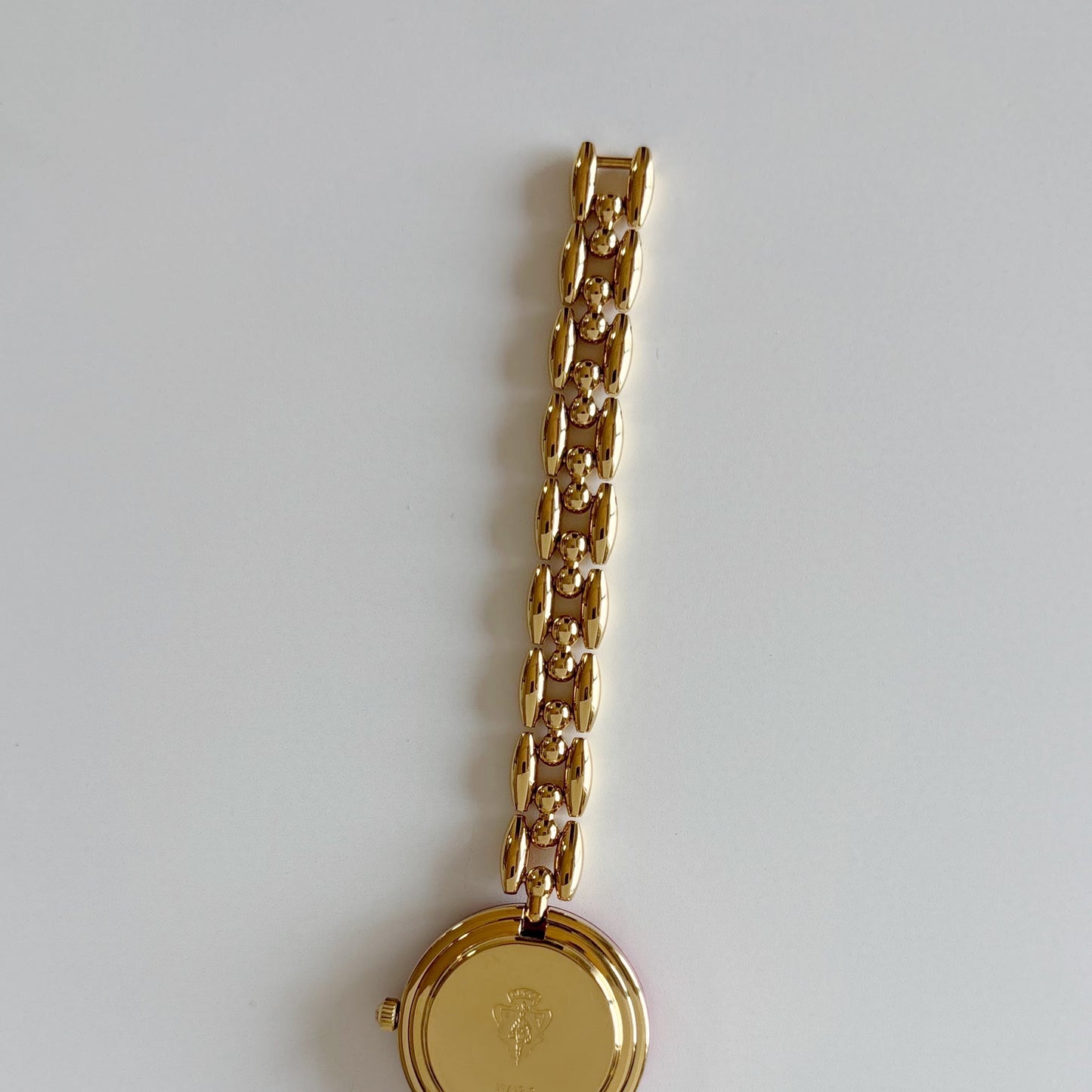 Gucci 1990s Interchangeable Bezel Gold Plated Rice Chain Watch with 6 bezels, case (175mm)