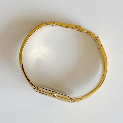 Givenchy 1990s Gold Plated Bangle Watch