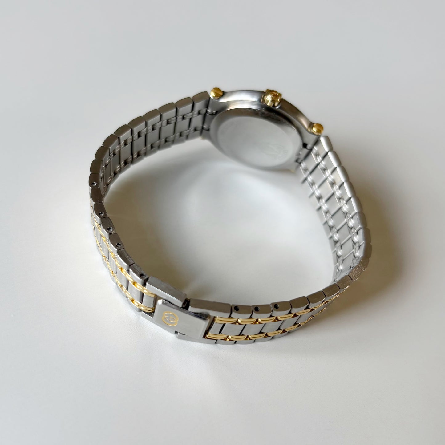 Gucci 1990s Date Round Dial Two Tone Watch