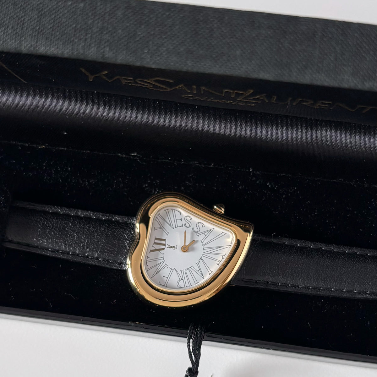 Yves Saint Laurent 1990s Heart Shaped Dial Gold Plated Watch