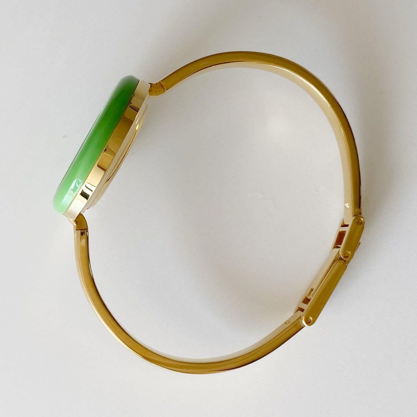 Gucci 1990s Interchangeable Bezel Gold Plated Bangle Watch with 12 bezels, case (Small)